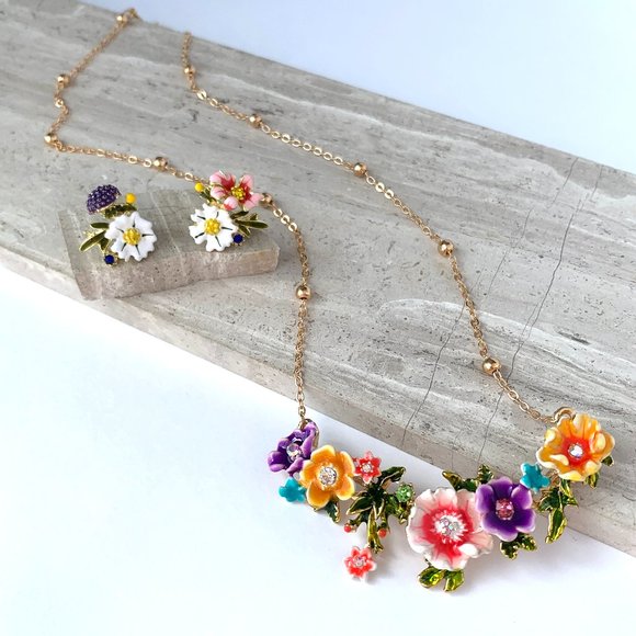 NEW~ Anthropologie Ornamental Floral Earrings - Picture 9 of 10